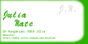 julia mate business card