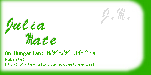 julia mate business card